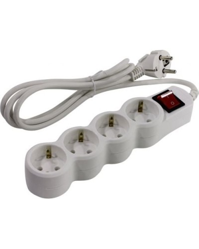 SP4W-130. Сетевой фильтр 4 розетки, 3м, белый. 5bites в Бердске