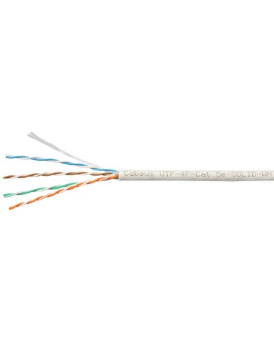UTP-4P-Cat.5e-SOLID-WH-100 (7471c-5). Кабель «витая пара» (LAN) для структурированных систем связи. CABEUS в Бердске
