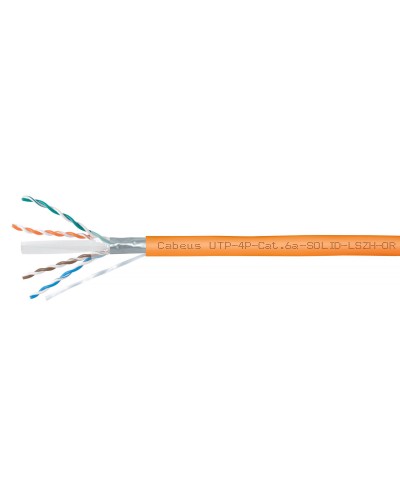 UTP-4P-Cat.6a-SOLID-LSZH-OR (11374c). Кабель «витая пара» (LAN) для структурированных систем связи. CABEUS в Бердске