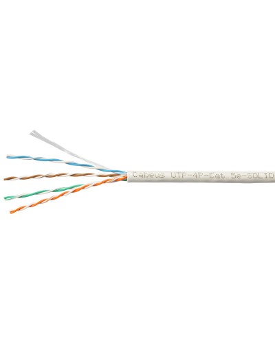 UTP-4P-Cat.5e-SOLID-LSLTx-GY-100 (10945c-5). Кабель «витая пара» (LAN) для структурированных систем связи. CABEUS в Бердске