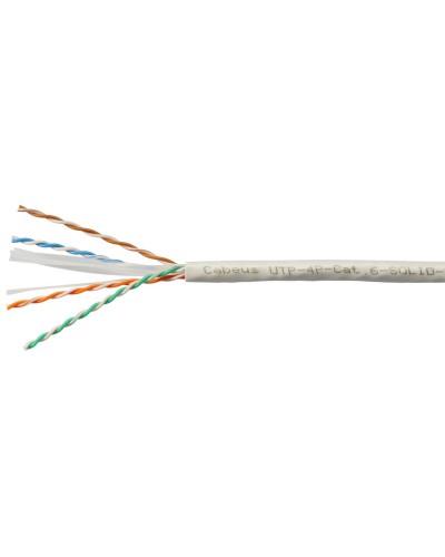 UTP-4P-Cat.6-SOLID-LSZH-WH (11871c). Кабель «витая пара» (LAN) для структурированных систем связи. CABEUS в Бердске