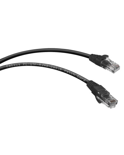 PC-UTP-RJ45-Cat.6-2m-BK (8665c), чёрный. Патч-корд медный. CABEUS в Бердске