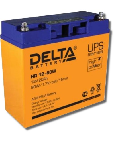 Delta HR 12-80 W. Аккумулятор герметичный свинцово-кислотный. Delta в Бердске