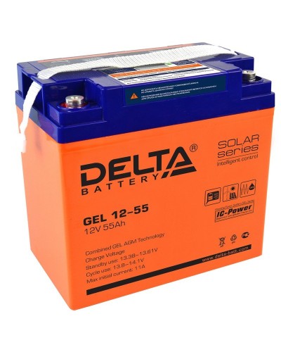 Delta GEL 12-55. Аккумулятор герметичный свинцово-кислотный. Delta в Бердске