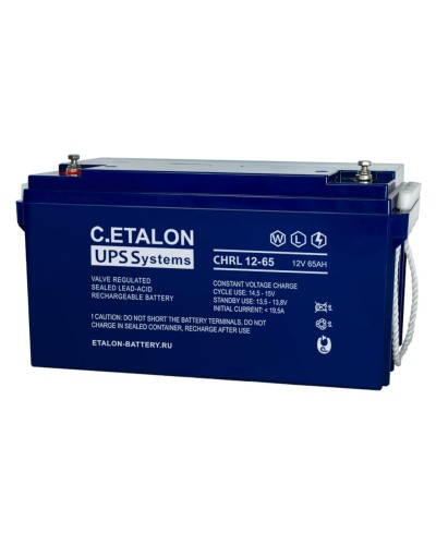 C.ETALON CHRL 12-65. Аккумулятор герметичный свинцово-кислотный. ETALON в Бердске