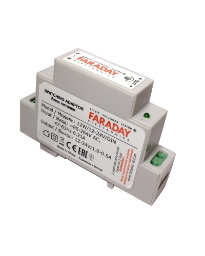 12W/12-24V/DIN. Блок питания. FARADAY в Бердске