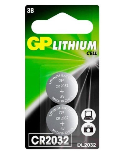 GP Lithium CR2032 (GP CR2032-2CRU2), упак. 2 шт. БЛИСТЕР. Литиевые дисковые батарейки. GP Batteries в Бердске