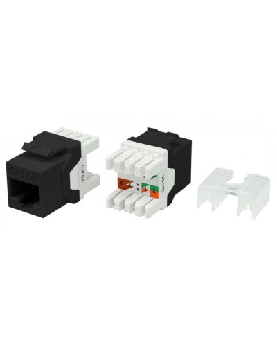 KJ8-8P8C-C6A-180-BK. Вставка Keystone Jack RJ-45. Hyperline в Бердске