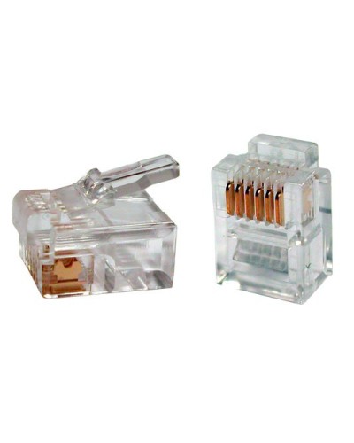 PLUG-6P6C-P-C2-100 (100 шт). Разъем RJ-12. Hyperline в Бердске