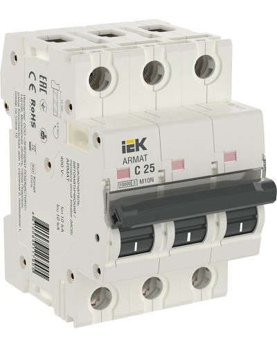 M10N 3P C 25А 10кА ARMAT (AR-M10N-3-C025). Автоматический выключатель. IEK в Бердске