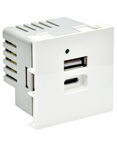 Розетка USB A+C 4,2А PRIMER РКЮ-25-40-П белый IEK (PR-KK40D-RU-0-2-AC-K01). Розетка USB. IEK в Бердске