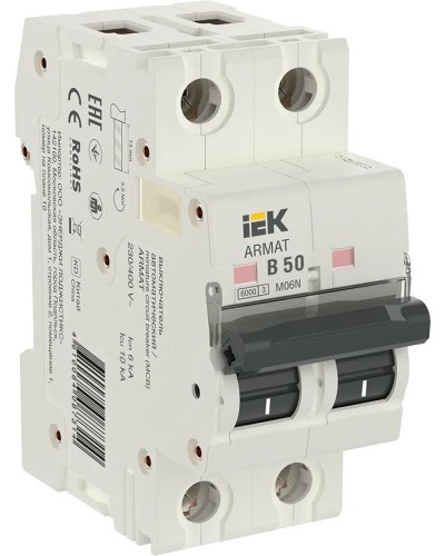 M06N 2P B 50А 6кА ARMAT (AR-M06N-2-B050). Автоматический выключатель. IEK в Бердске