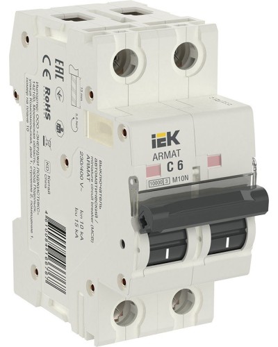 M10N 2P C 6А 10кА ARMAT (AR-M10N-2-C006). Автоматический выключатель. IEK в Бердске