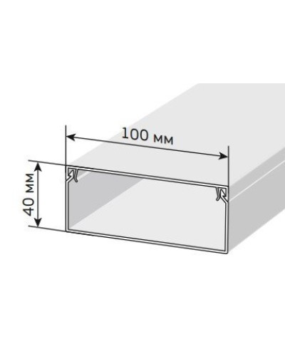 Короб 100х40 ЭЛЕКОР (CKK10-100-040-1-K01). Кабель-канал с двойным замком. IEK в Бердске