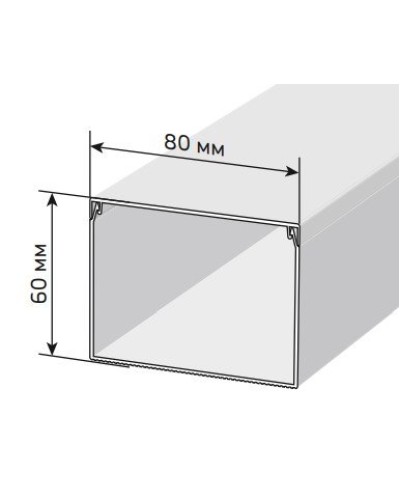 Короб 80х60 ЭЛЕКОР (CKK10-080-060-1-K01-008). Кабель-канал с двойным замком. IEK в Бердске