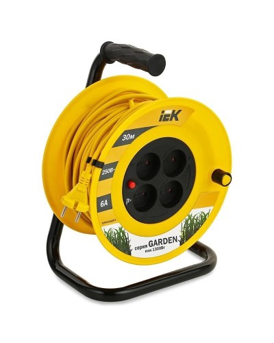 УК30 4 места, 30м (WKP23-06-04-30). Удлинитель на катушке Garden. IEK в Бердске