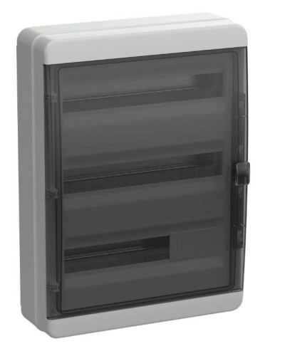 Корпус пластиковый КМПн-54 IP65 TEKFOR (TF5-KP72-N-54-65-K03-K02). Корпус модульный пластиковый черная прозрачная дверь. IEK в Бердске