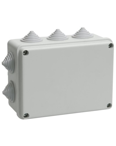 Коробка распаячная КМ41242 150х110х70 открытой проводки IP55 10 гермовводов серая (UKO10-150-110-070-K41-55). Коробка распаячная безгалогенная (HF). IEK в Бердске