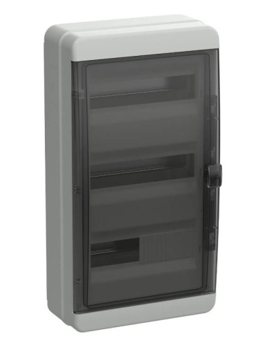 Корпус пластиковый КМПн-36 IP65 TEKFOR (TF5-KP72-N-36-65-K03-K02). Корпус модульный пластиковый черная прозрачная дверь. IEK в Бердске