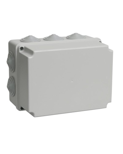 Коробка распаячная КМ41246 190х140х120 открытой проводки IP55 10 гермовводов серая (UKO10-190-140-120-K41-55). Коробка распаячная безгалогенная (HF). IEK в Бердске