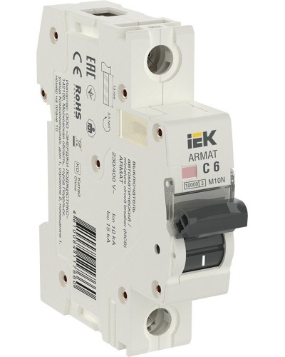 M10N 1P C 6А 10кА ARMAT (AR-M10N-1-C006). Автоматический выключатель. IEK в Бердске