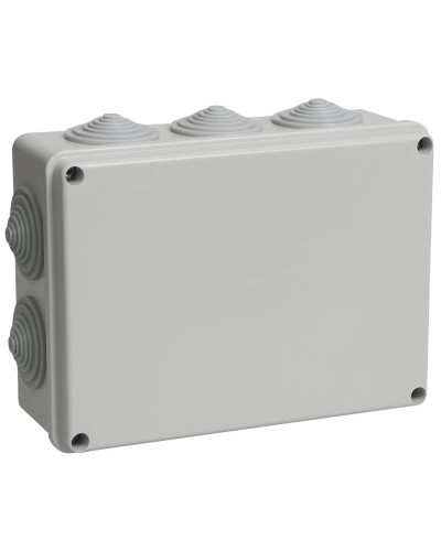 Коробка распаячная КМ41243 190х140х70 открытой проводки IP44 10 гермовводов серая (UKO11-190-140-070-K41-44). Коробка распаячная безгалогенная (HF). IEK в Бердске