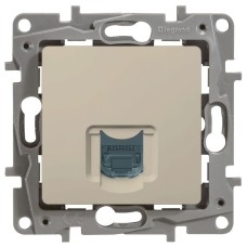Розетка 5e, UTP, 1хRJ45, ETIKA, слоновая кость (672341). Розетка. LegranD