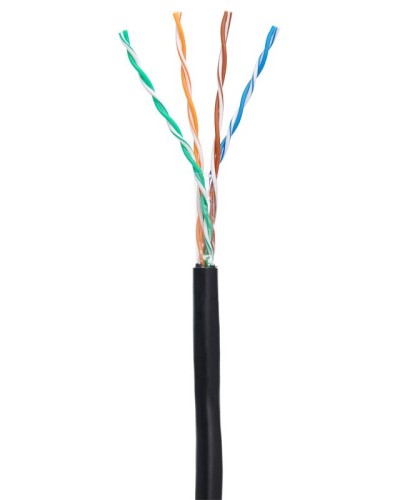 U/UTP 4pair, Cat5e, Out, PE (EC-UU004-5E-PE-BK-1). Кабель «витая пара» (LAN) для структурированных систем связи. NETLAN в Бердске