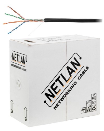 U/UTP 4pair, Cat5e, Out, PE, CCA (CCA-UU004-5E-PE-BK) . Кабель «витая пара» (LAN) для структурированных систем связи. NETLAN в Бердске