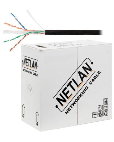 U/UTP 4pair, Cat6, Solid, Out, PE (EC-UU004-6-PE-BK). Кабель «витая пара» (LAN) для структурированных систем связи. NETLAN в Бердске