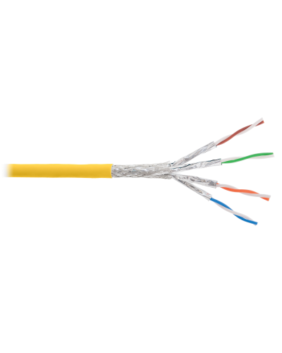 S/FTP, 4pair, Cat7a, Solid, In, LSZH (NKL 4375C-YL). Кабель «витая пара» (LAN) для структурированных систем связи. NIKOLAN в Бердске