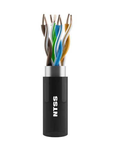 NTSS-OUT-UTP4-5Е-PE-BL кат.5E UTP 4 пары 24AWG PE внешний 305м черный. Кабель «витая пара» (LAN) для структурированных систем связи. NTSS в Бердске