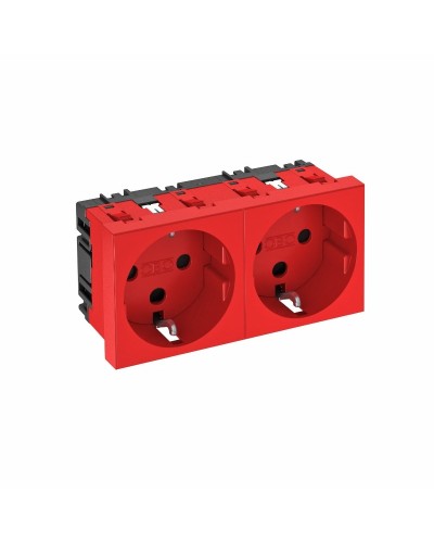STD-D0 SRO2, (6120028). Розетка 0° двойная 2х2К+З, со шторками, 16А 250В красная. OBO Bettermann в Бердске