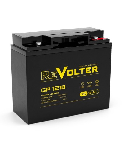 Revolter GP 1218. Аккумулятор автомобильный герметичный свинцово-кислотный. Revolter в Бердске