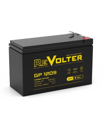 Revolter GP 1209. Аккумулятор автомобильный герметичный свинцово-кислотный. Revolter в Бердске