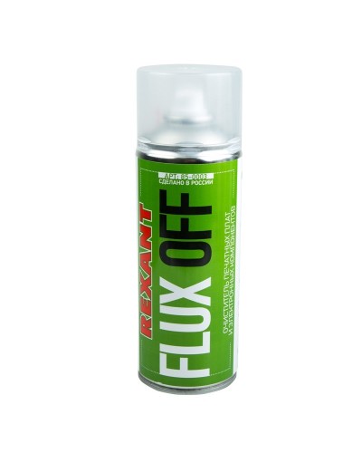 Очиститель печатных плат FLUX OFF, REXANT, 400 мл, аэрозоль (85-0003): Баллон с очистителем в Бердске