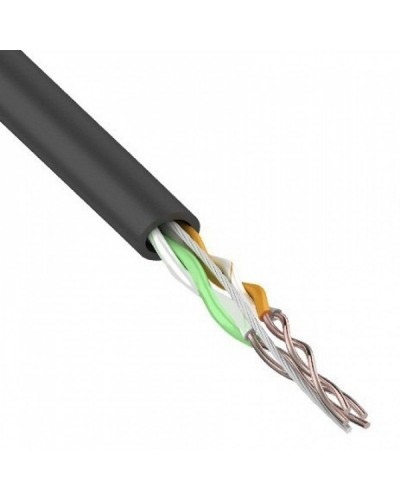 U/UTP, CAT 5e, PE, 2PR, 24AWG, OUTDOOR, SOLID, черный, 305м, REXANT (01-0025). Кабель «витая пара» (LAN) для структурированных систем связи. Rexant в Бердске