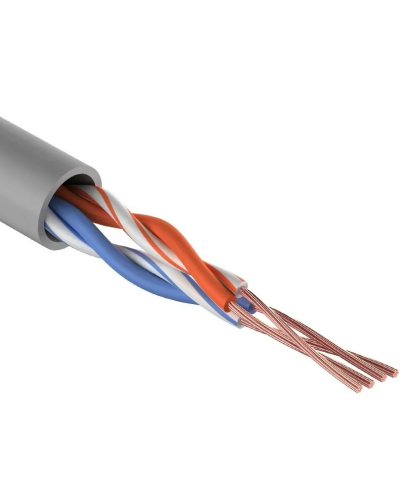 U/UTP, CAT 5e, PVC, 2PR, 24AWG, INDOOR, STRANDED, серый, 305м REXANT (01-0026). Кабель «витая пара» (LAN) для структурированных систем связи. Rexant в Бердске
