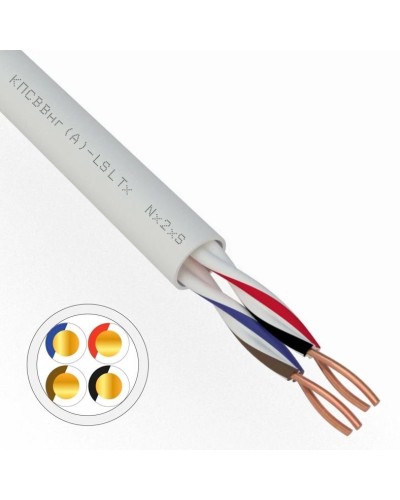 КПСВВнг(А)-LSLTx 2х2х0,75 REXANT (01-4876). Кабель для систем передачи данных пониженной пожароопасности c низким дымо- и газовыделением, с низкой токсичностью продуктов горения. Rexant в Бердске