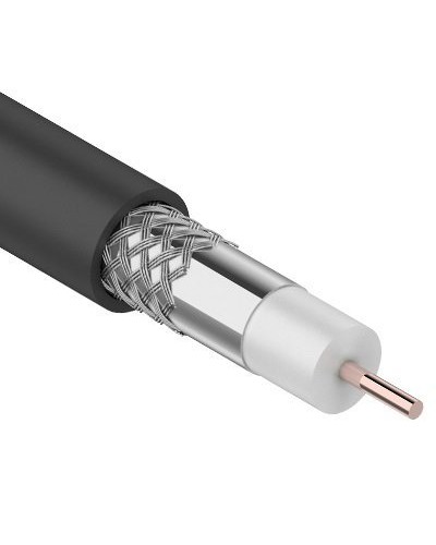 RG-6U, 75 Ом, CCS/Al/Al, 64%, 100 м OUTDOOR. REXANT (01-2202). Кабель коаксиальный радиочастотный. Rexant в Бердске