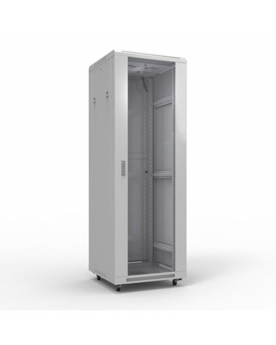 Шкаф телекоммуникационный 19 напольный 42U 600х800 мм, передняя дверь стекло, задняя дверь металл, RAL 7035 (состоит из 3 частей) (04-2306). Шкаф телекоммуникационный 19 напольный 42U. Rexant в Бердске
