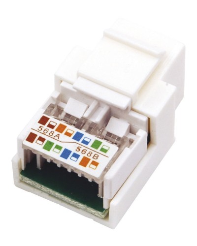 Модуль Keystone Jack RJ-45(8P8C), UTP, CAT 5e, тип 180 градусов, белый REXANT (03-1011). Модуль Keystone Jack. Rexant в Бердске