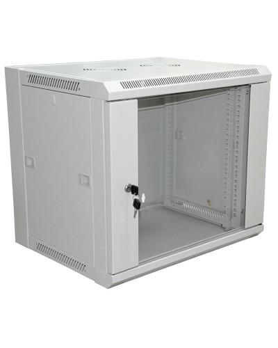 Шкаф телекоммуникационный 19 настенный 18U 600×600×964 мм (ШxГxВ) - передняя дверь стекло, боковые стенки съемные (разобранный) RAL 7035 (04-2224). Шкаф телекоммуникационный 19 настенный 18U. Rexant в Бердске