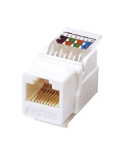 Модуль Keystone Jack RJ-45(8P8C), UTP, CAT 5e, тип 180 градусов, самозажимной, белый REXANT (03-1012): Модуль Keystone Jack в Бердске