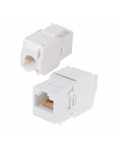 Модуль Keystone Jack RJ-45(8P8C) UTP, CAT 6, тип 180 градусов, самозажимной, белый REXANT (05-1052): Модуль Keystone Jack в Бердске