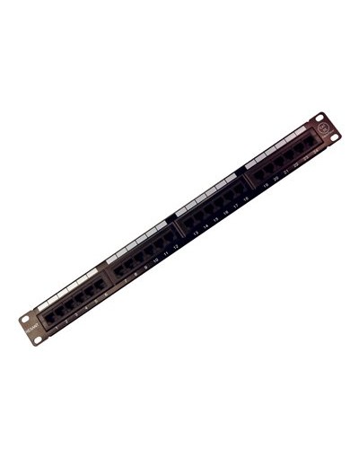 Коммутационная панель, 19", 1U, 24 порта RJ-45, категория 5e, UTP неэкранированная, черная Rexant (04-0021): Патч-панель 19" в Бердске