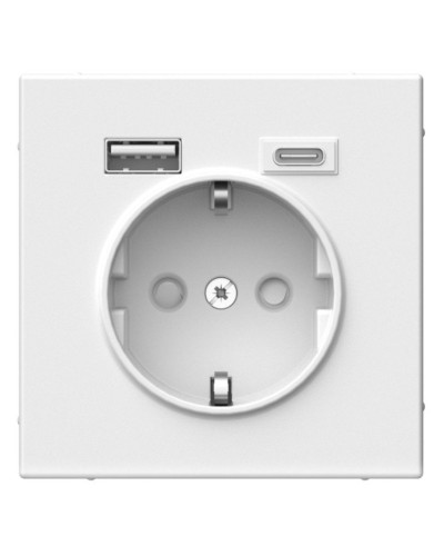 ArtGallery розетка 1-местная с USB тип-A+C, скрытой установки, механизм, белый (GAL000132). Розетка с USB. Systeme Electric в Бердске