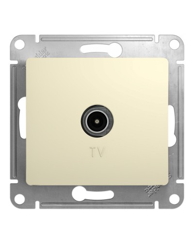 Glossa розетка TV антенна коннектор, 1-местная, скрытой установки, механизм, бежевый (GSL000293). Розетка TV антенна. Systeme Electric в Бердске