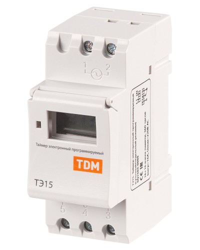 ТЭ15-1мин/7дн-16on/off-16А-DIN TDM (SQ1503-0005). Таймер электронный. TDM ЕLECTRIC в Бердске