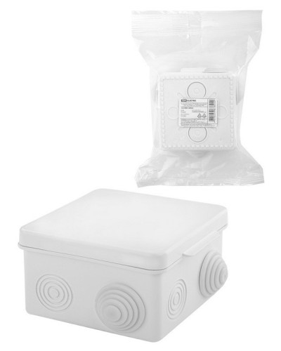 Коробка ОП 80х80х50мм, крышка, IP54, 7вх., белая (SQ1401-0922). Распаячная коробка. TDM ЕLECTRIC в Бердске
